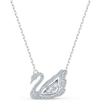  Collar Cisne Pulsante del 125 Aniversario de SWAROVSKI, Collar de Cadena para Clavícula, Regalo para el Día de la Madre, Navidad, Novia, Cumpleaños, Collar de Moda para Mujer
