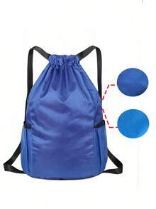 大型防水抽绳背包，干湿分离 - 轻质防水抽绳背包 - 快干、多功能防水背包，大容量，适合远足和运动 - 舒适的便携式设计，适合户外探险，非常适合旅行、健身房和日常使用：别致的菱形户外运动和健身背包，配有安全拉链、实用口袋，适合返校 - 彩色 - 查看 14