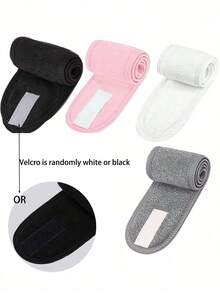 4pcs SPA Headband, Self-Adhesive Adjustable Headband For Washing Face, Makeup, Beauty, Facial Circular Yoga Headband Towel, Skincare, Beauty, Spa, Self-Care, Skincare Tools, Facial Care, Beauty Therapist Supplies, Skin, Facial Cleanser, Face - Multicolor - View 4