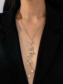 1pc European & American Niche Versatile Autumn/Winter Sweater Chain Necklace For Women, Suitable For Formal Events, Holidays, And Daily Wear - Necklace - View 9