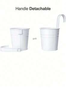 1 pieza Maceta colgante de hierro compacta, Cubo colgante con gancho extraíble, Maceta colgante, Se puede usar para suculentas, plantas verdes, plantas en maceta