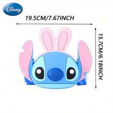 Disney 1 Túi đeo chéo tai thỏ Stitch Lilo & Stitch chính hãng, có dây đeo vai điều chỉnh được, chất liệu silicon, kèm ví và móc khóa, thích hợp làm quà sinh nhật và kỷ niệm cho bạn bè. - Nhiều màu 2 - Xem 4