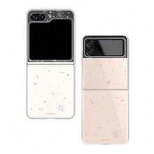 1pcs Cute Pattern Transparent Flip Phone Case Compatible With Samsung Galaxy Z Flip6 7 5 4 3 Z FOLD 3 4 5 6 Ultra Thin Clear Protective Cover Compatible With Motorola Razr 40 50 /40 50 60 Ultra - Mẫu ZDPC - Xem 5