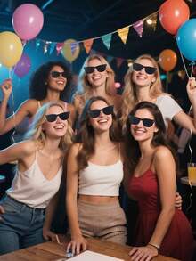 1/2/4/6/8/12pcs Lunettes de fête rétro classiques, Lunettes de fête des années 80, Cadeaux de fête pour adultes, Lunettes de style vintage, Décoration de vacances, Accessoires quotidiens, Article cool, Cadeau créatif - Noir - Voir 3