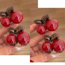 2pcs/Set Cute Red Cherry Hair Clips, Valentine's Day Small Gift, Solid Color, Acrylic Hair Accessories Fashion Hair Claw Clips Autumn Accessories Fall Hair Clutch Winter Accessories For Vacation Outfits Woman - Multicolor - View 11