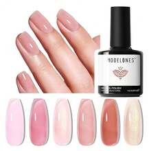 Cat Eye Gel Nail Polish Set, 6 Colors 9D Glassy Cat Eye Glitter Gel Polish Black Red Purple Blue Silver Brown Nail Polish All Seasons With Magnet Soak Off Led DIY Salon Gift-842643 - A-1Hema-FreeJellyNude - 查看 2