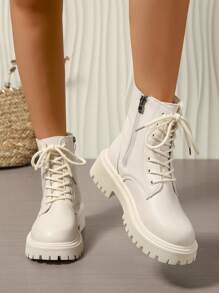 2025 New Autumn/Winter ' Shoes, Thick Sole Big Shoes, School Student Shoes, Fashion Versatile Casual ' Shoes, Side Zipper ' Student Shoes, Teenage School Student Shoes, Student Boots, Casual Ankle Boots