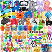 Kiss Monkey 640 PCS Prize Treasure Box Toys For Classroom Party Favors For Fidget Toys Bulk Goodie Bags Stuffers For Birthday Gifts Pinata Stuffers Carnival Prizes - như hình ảnh - Xem 1