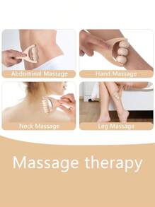 1pc Handheld Wooden Massager Body Brush, Massager Meridian Brush Hits The Body Through Meridians, Bamboo Massage Brush Relieves Muscle Tension,School,Back To School,Travel,Travel Essentials,Home Essentials,Spa,Massage Tool,Massage,Massager,Spa - Multicolor - View 3