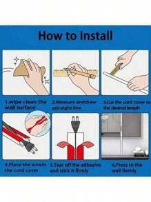 1 件 2 米/78.74 英寸地板线盖线保护器延长线槽电线槽电缆管理隐藏器整理器