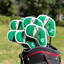 10pcs Waterproof Golf Iron Head Covers- PU Material For Ultimate Club Protection And Longevity - Green - View 2