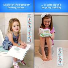 Gráfico de entrenamiento para ir al baño, Horario visual de entrenamiento para ir al baño, Tarjetas para educación visual especial, Material de aprendizaje para el aula de educación especial, Gráfico de rutina para autismo - Blanco - Ver 7