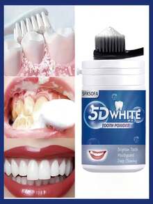 ¿Quieres unas encías talla grande blancas y saludables? Polvo dental blanco 5D, limpieza profunda y blanqueamiento juntos
