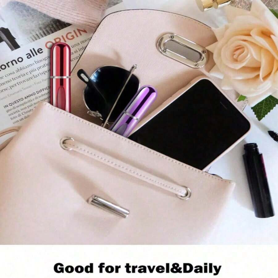 1pc 5ML Empty Perfume Spray Bottle,Perfume Bottle Refillable Perfume Atomizer Bottle, Mini Spray Bottles, Small Pocket Perfume Bottle, Scent Pump Case, Portable Empty Perfume Container For Travel School Or Party Travel Essentials School Supplies Holiday Camping Holiday Essentials Vacation Accessories Perfume For Women Perfume For Men Beach,For Holiday Beach, Bathroom Collection, Bedroom Collection, Large Capacity - Nhiều màu - Xem 1