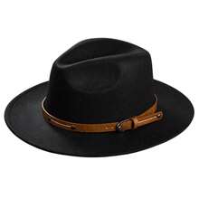 Winter Hats For Women And Men | Gorras Para Mujer | Stylish Panama Fedora Hat With Leather Belt Design & Wide Brim Jazz Cap | Cozy Warm Winter Accessories | Perfect Christmas Gifts For Him And Her | Ideal For Casual Wear, Outdoor Activities, Parties, Travel, And Holiday Events