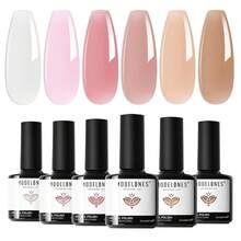 Cat Eye Gel Nail Polish Set, 6 Colors 9D Glassy Cat Eye Glitter Gel Polish Black Red Purple Blue Silver Brown Nail Polish All Seasons With Magnet Soak Off Led DIY Salon Gift-842643 - A0-果凍透明 - 查看 2