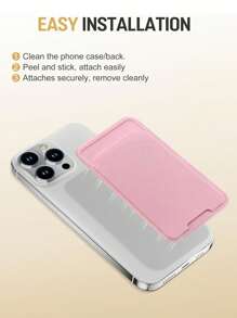 حامل بطاقة هاتف محمول - حامل بطاقة محدد للهاتف متوافق مع هواتف آيفون والأندرويد، محفظة صغيرة على شكل محفظة لحمل البطاقات للنساء، محفظة نقود، محفظة ماجسيف، محفظة بطاقات