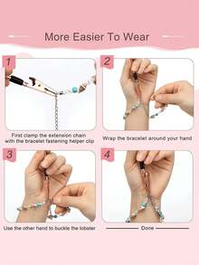 1pc Hand Chain Bracelet Clasp Holder, Bracelet Accessory Wearing Assist Tool, Multi-Functional Bracelet Clip, Easy To Wear Without Help, Compact And Convenient, Bracelet Wearing Tool