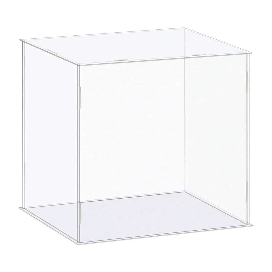 Clear Display Case, Acrylic Box Assemble Dustproof Box Showcase For Collectibles, Crafts - Clear 10x6.3x8.3 Inch - View 1
