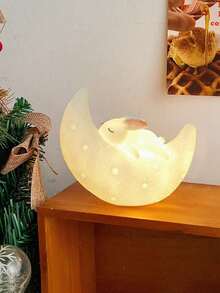 Cute Cartoon Rabbit Night Light, Bedroom Bedside Lamp, Decorative Small Table Lamp, Room Decor Lighting, Dorm Atmosphere Lamp