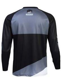 Long Sleeve Cycling Jersey - V-Neck Top For Mountain Biking, Off-Road Motorcycle Racing And Outdoor Sports - Comfortable For All Seasons, Machine Washable, Rider Gear, All-Weather Outdoor Apparel, Fashionable Sports Design - White - View 3
