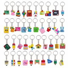 20/24/30/36/40件套卡通铅笔、尺子、可爱书写板、计算器、钥匙扣文具套装，各种形状和款式，适合课堂奖品、学生奖励、返校小礼物 - 彩色 - 查看 12