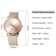 1 件女士手表玫瑰金 PU 聚氨酯表带迷人字母图形圆形表盘石英表和 1 件蝴蝶装饰手链，适合日常装饰，作为学生返校礼物