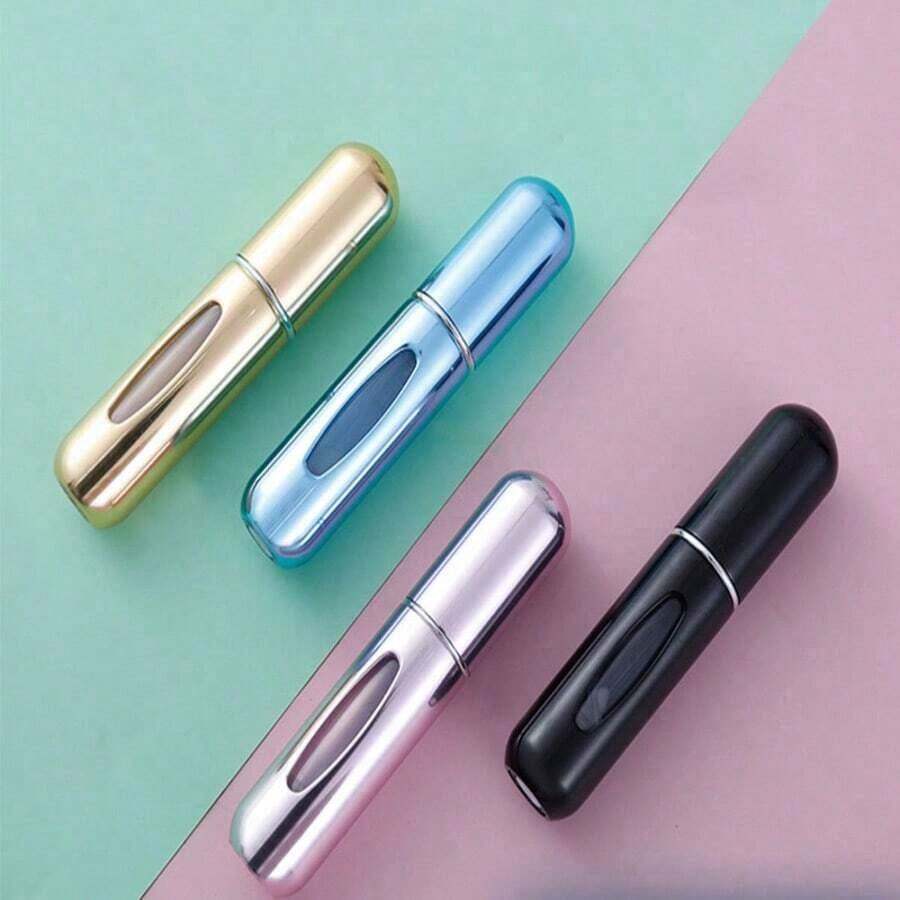 1 pieza/3 piezas/4 piezas Botella atomizadora de perfume recargable de 5ml para viajes, botella de perfume portátil de llenado por la parte inferior