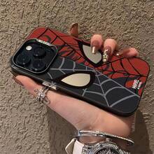 1 pezzo Custodia per telefono a tema Marvel Spider-Man, alla moda e di design, compatibile con Apple, cover protettiva antishock stampata ad alta definizione, con classico motivo ragnatela, che esalta lo stile da supereroe, perfetta vestibilità per il telefono, che migliora tecnologia e moda