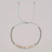 1pc Bohemian Style Bracelet, Symbolizing Anxiety Relief, Suitable For Daily Wear, Also Can Be Given As A Gift To Friends, Family, Couples, Or As A Birthday/Holiday Present - Stone Braided Bracelet1 - View 3