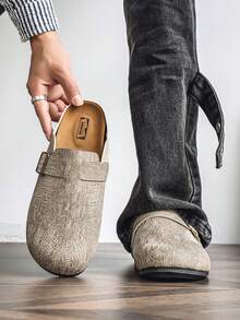 Sandalias casuales, cómodas y de moda para hombre, para playa, exteriores, verano - Albaricoque - Ver 8