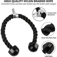 1PC Pull Down Rope Single Handle Triceps Biceps Strength Training Workout Attachment For Cable Machine Gym Fitness Pulley Workouts Equipment - Multicolor - View 3