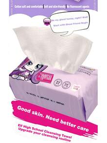 Monster High 60-Count Disposable Towels, Thickened & Enlarged Face Towels, Soft Makeup Remover Wipes, Dry , Skincare & Makeup Removal Accessories, Suitable For Sensitive Skin, Baby-Friendly, Wet & Dry Non-Woven Fabric, Soft Facial Towels, Must-Have For Beach Vacations, Travel Portable. EF Texture, Lint-Free, Strong Water Absorption, & Easily .