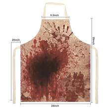 1 件万圣节血腥围裙屠夫服装道具带恐怖手印适合成人男女角色扮演派对烹饪