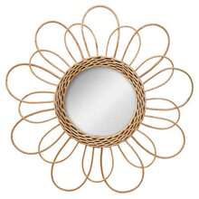 Atmosphera ESPEJO DE RATÁN CON DISEÑO DE UNA FLOR D 38CM  D. 38 x D. 2 cm - Multicolor - Ver 1