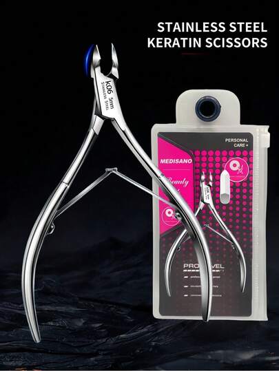 Profesjonalne cążki do skórek ze stali nierdzewnej, trymer do skórek, obcinacz do paznokci, superostre nożyczki do usuwania martwego naskórka z ergonomicznym uchwytem, oszczędzający pracę przyrząd do usuwania skórek z paznokci u stóp i stóp, narzędzia do pielęgnacji skórek, narzędzia do manicure i pedicure dla kobiet i mężczyzn, do użytku w salonie, prezenty dla rodziny, przyjaciół, ukochanych, na powrót do szkoły.