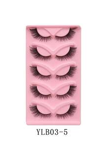 5 Pairs Of Long Cat Eye False Eyelashes - Holiday Gift, Creating Charming Makeup With Slim, Elongated, And Thick Dramatic False Eyelashes - Reusable Strip-Shaped Eyelashes, Mother's Day Gift