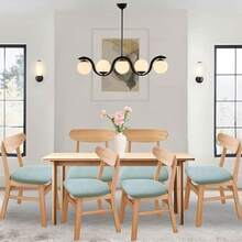 Stretch Non-Slip Soft Washable Dining Chair Covers Set Of 4, Yellow Cushion Slipcovers Kitchen And Dining Room Chairs - Jacquard Green - View 5