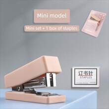 1 个简易订书机，适用于办公室和学校使用，马卡龙色订书机，耐用且省力，便携式中型订书机，结婚礼物，毕业礼物，开学礼物，学校用品，返校 - 單件 - 查看 9