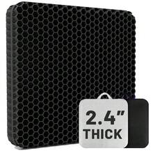 19.7" Gel Seat Cushion, Super Large & Thick Office Chair Cushion For Long Sitting - Back Hip Tailbone Pain Relief Cushion, Egg Seat Cushion Desk Chair Pads For Cars Wheelchair - Fits Up To 350 Lbs-222684 - 黑色XLTHICKEST24 - 查看 2