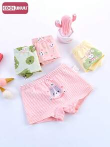 Coollikuli 8 piezas de calzoncillos tipo bóxer para niñas con estampado floral pequeño de sirena de dibujos animados, cómodos y suaves, ropa interior para niñas de varios colores y tallas grandes