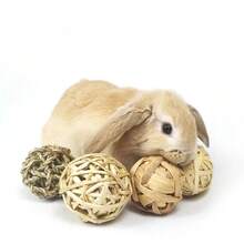 Rabbit Chew Ball, Woven Chew Toy, Chewing Supplies, Dental Care Accessories, Small Animal Chewing Playtime Toy - Multicolor - View 1