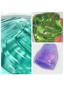 1/2/4PCS Clear Crystal Slime Kit,Peach Pink Jelly Cube Glimmer Crunchy Slime, Stress Relief Slime Toy For Adults Anxiety, Stretchy And Non-Sticky Slime - Nhiều màu - Xem 14