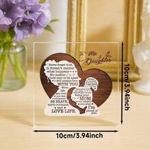 个性化女儿礼物、独特的家居装饰、妈妈给女儿的励志留言、女士书桌装饰、卧室装饰美学、女儿生日礼物、周年纪念礼物——母亲节、生日和周年纪念日的完美之选 - 彩色 - 查看 2