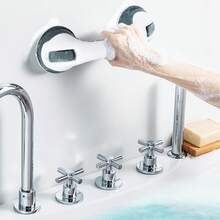 Shower Stool With Handle, 37-53cm Height Adjustable, 360° Rotatable Bathtub Seat, Non-Slip Auxiliary Chair - Baby Blue - View 8