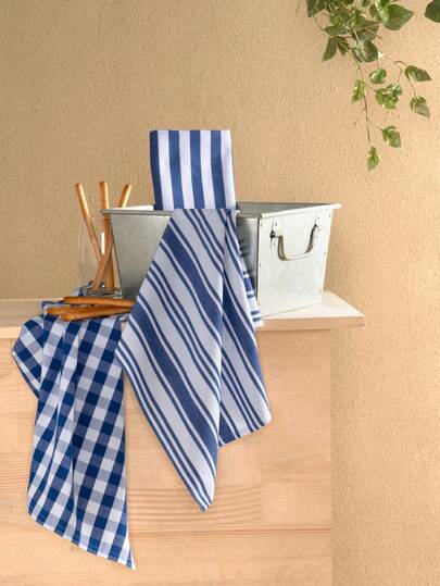 Set Of 3 Kitchen Towels – 100% Cotton – 40x60 Cm – High Absorbency – Soft And Durable – MADE IN TURKEY