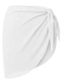 1pc Women Beach Sheer Sarong Swimsuit Cover Up Dress, Suitable For Swimwear, Beach Essential, Christmas/Valentine's Day Gift, Winter, Outdoor, Sports, Gifts, Surprises, Beach Accessories, Pool Floats, Halloween, Christmas, Autumn, Winter, Perfect Birthday Gift, Party Gift, Christmas, Thanksgiving Perfect Gift