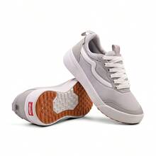 Men's Rugged Urban Sneakers With Suede And Comfortable Lining - 灰色與白色 - 查看 4