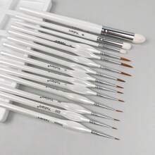 6/11/17 Piece Professional Dry Brush Set With Wooden Handles,Model(White),Ideal For Miniature Models, Suitable For Acrylics, Watercolors And Oil Paints, Perfect For The Advanced Enthusiast Involved In Desktop Model Work.,Back To School,School Supplies