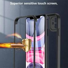 Hadaasi 1pc 2-In-1 Front & Back Full Coverage Transparent Case With Screen Protector, TPU Soft Edge + PC Hard Back Plate Combo Phone Case Compatible With Apple 17 Pro/17 Pro Max/Apple Air/17/16E/16 Pro Max And Galaxy S26 Ultra/S26 Plus/S26/S26 Edge - Black - View 5